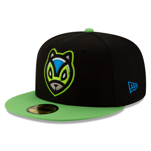 Richmond Flying Squirrels (ARDILLA VOLADORA) New Era Copa de la Diversion (FUN CUP) 59FIFTY Fitted Hat - Black/Lime