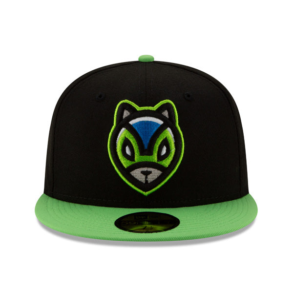 Richmond Flying Squirrels (ARDILLA VOLADORA) New Era Copa de la Diversion (FUN CUP) 59FIFTY Fitted Hat - Black/Lime