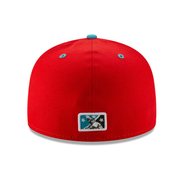 Down East Wood Ducks (Avocados Luchadores ) New Era Copa de la Diversion (FUN CUP) 59FIFTY Fitted Hat - Teal/Red