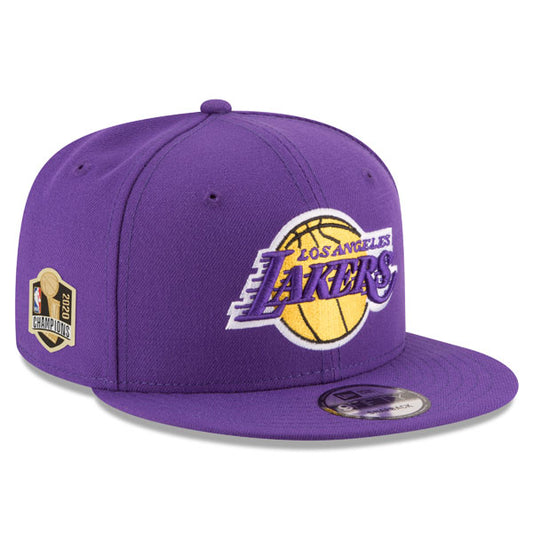 Los Angeles Lakers New Era 2020 NBA Champions Side Patch 9FIFTY Snapback Hat - Purple