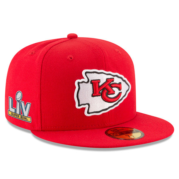 Kansas City Chiefs New Era Super Bowl LV Bound Side Patch 59FIFTY Fitted Hat - Red