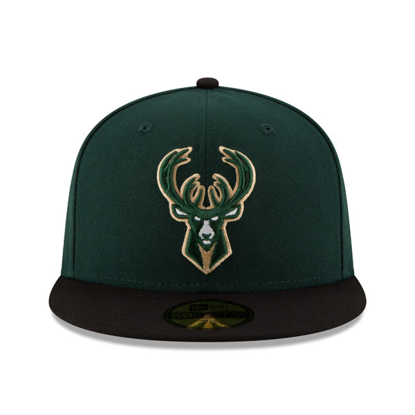 Milwaukee Bucks New Era 2021 NBA Finals Champions Sidepatch Two-Tone 59FIFTY Fitted Hat - Green/Black