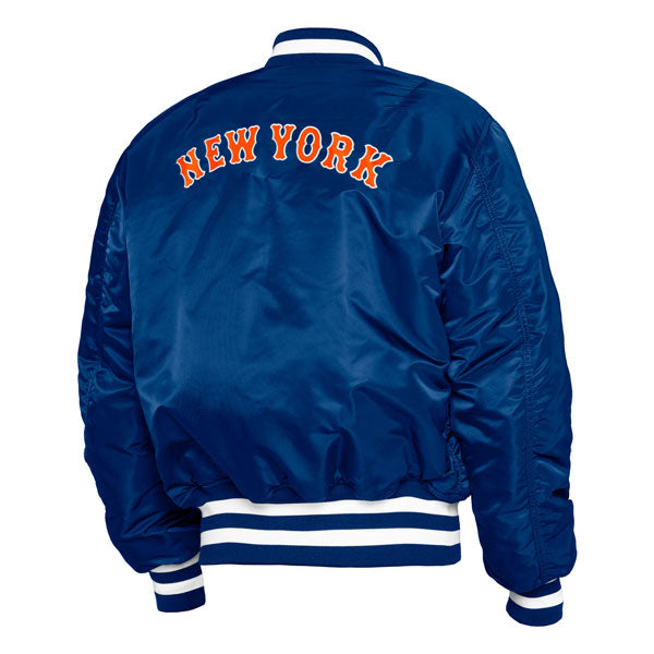 New York Mets Alpha Industries X New Era MA-1 Bomber Reversible Jacket - Royal