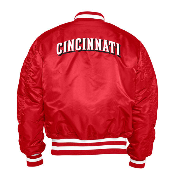 Cincinnati Reds Alpha Industries X New Era MA-1 Bomber Reversible Jacket - Reds