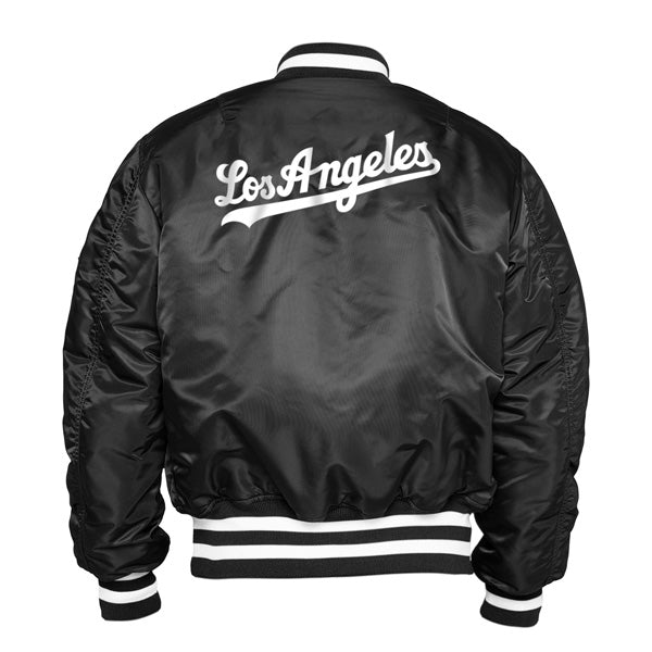 Los Angeles Dodgers Alpha Industries X New Era MA-1 Bomber Reversible Jacket - Black