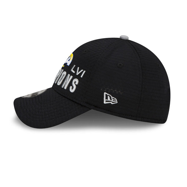 Los Angeles Rams New Era Super Bowl LVI Champions Locker Room Trophy Collection 9FORTY Snapback Adjustable Hat - Black