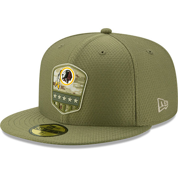 Washington Redskins New Era 2019 Salute to Service Sideline 59FIFTY Fitted Hat - Olive