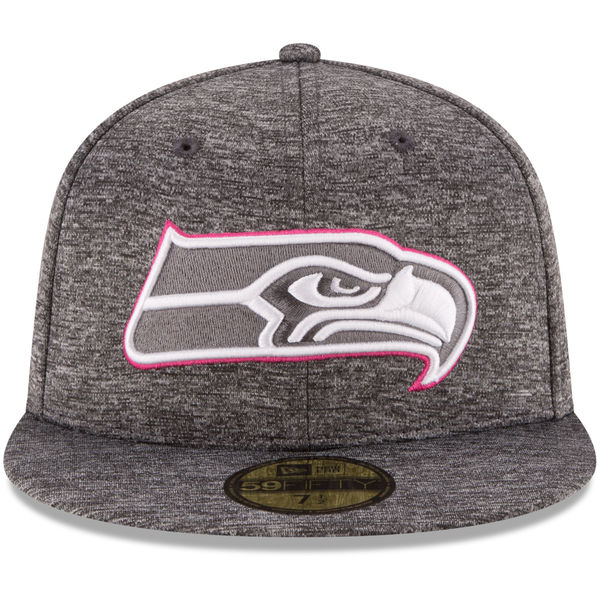 Seattle Seahawks New Era 2016 NFL Breast Cancer Awareness (BCA) Sideline 59FIFTY Fitted Hat