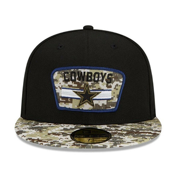 Dallas Cowboys New Era 2021 Salute To Service 59FIFTY Fitted Hat - Black/Camo