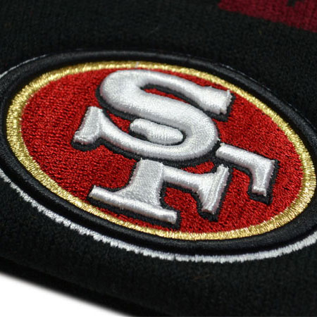 San Francisco 49ers WINTER TIDE KNIT New Era Cuffed Pom NFL Hat