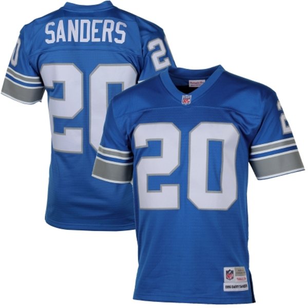 Barry Sanders Detroit Lions 1996 Mitchell & Ness LEGENDS Throwback Replica Jersey