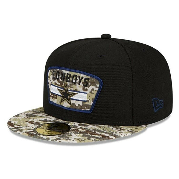 Dallas Cowboys New Era 2021 Salute To Service 59FIFTY Fitted Hat - Black/Camo