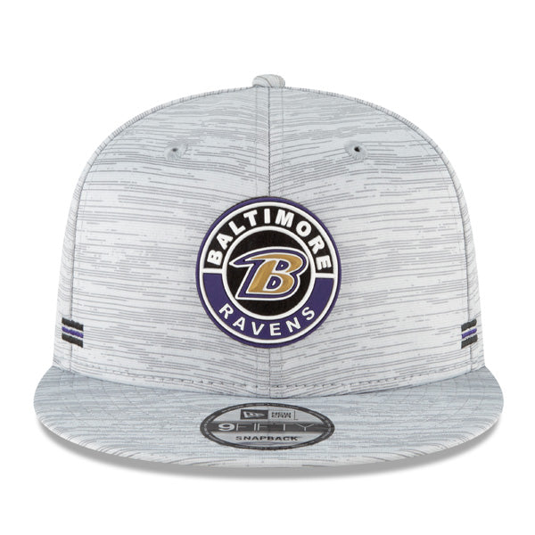 Baltimore Ravens New Era 2020 NFL Sideline Official 9FIFTY Snapback Hat - Gray