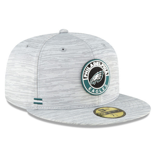 Philadelphia Eagles New Era 2020 NFL Official Sideline 59FIFTY Fitted Hat - Gray