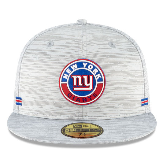 New York Giants New Era 2020 NFL Official Sideline 59FIFTY Fitted Hat - Gray