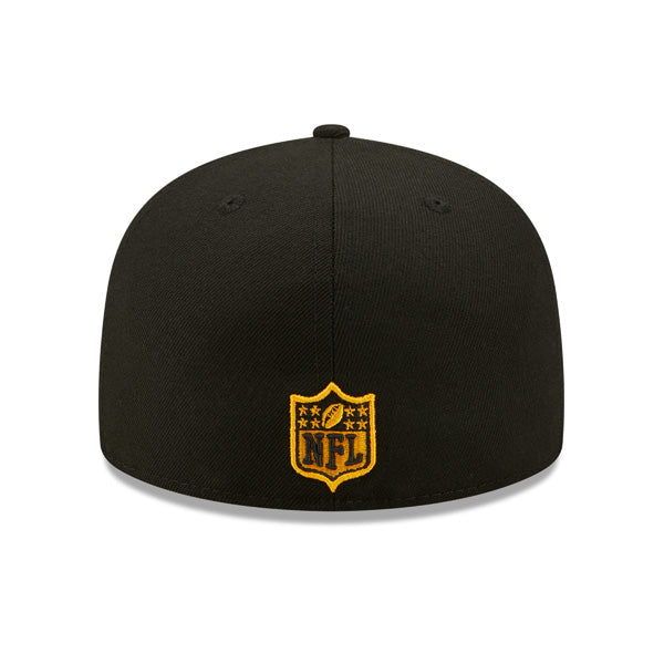 Pittsburgh Steelers New Era STACKED Fitted 59Fifty NFL Hat - Black/Yellow