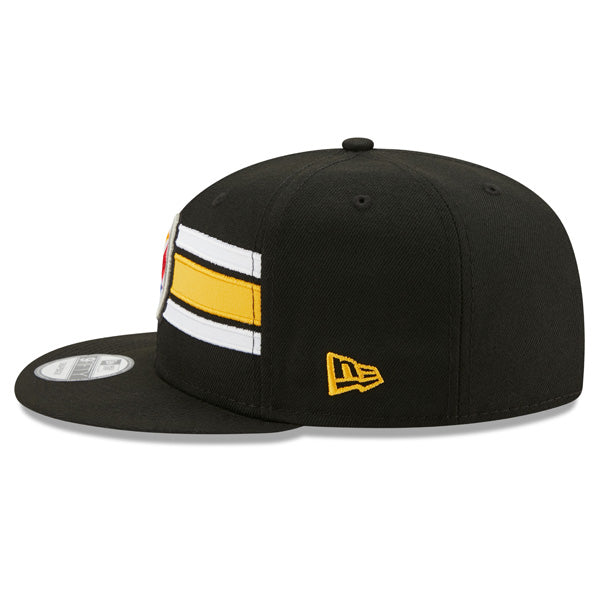 Pittsburgh Steelers New Era NFL THROWBACK STRIKE 9Fifty Snapback Hat - Black