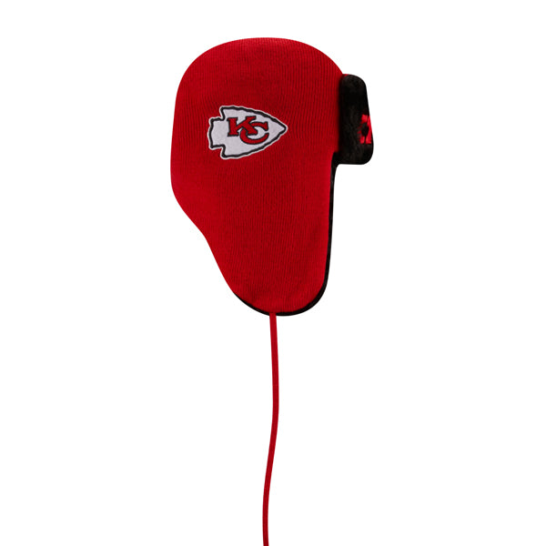 Kansas City Chiefs New Era NFL Helmet Head Trapper Knit Hat - Red/Black