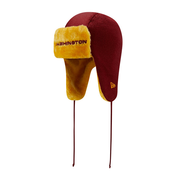 Washington Football Team New Era NFL Helmet Head Trapper Knit Hat - Maroon