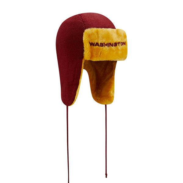 Washington Football Team New Era NFL Helmet Head Trapper Knit Hat - Maroon