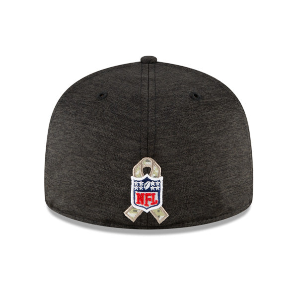 Las Vegas Raiders NFL New Era 2020 Salute to Service 59FIFTY Fitted Hat - Heather Black