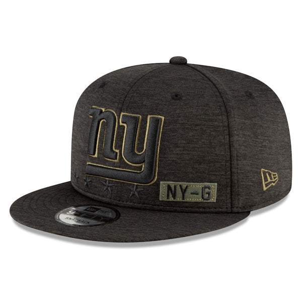 New York Giants NFL 2020 Salute to Service 9FIFTY Snapback Hat - Heather Black