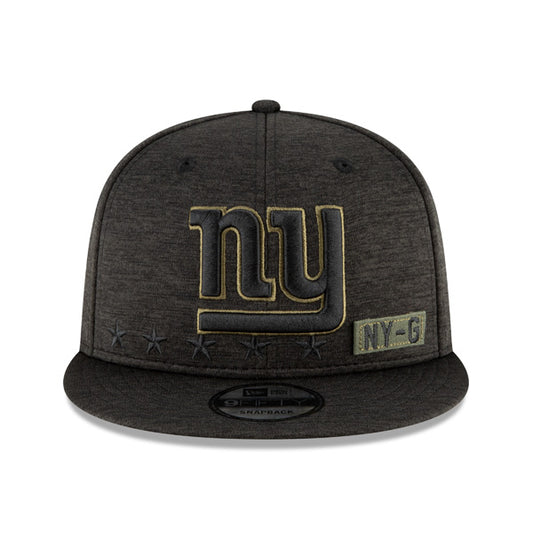New York Giants NFL 2020 Salute to Service 9FIFTY Snapback Hat - Heather Black