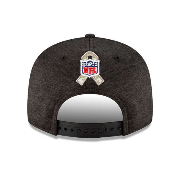 Pittsburgh Steelers NFL 2020 Salute to Service 9FIFTY Snapback Hat - Heather Black