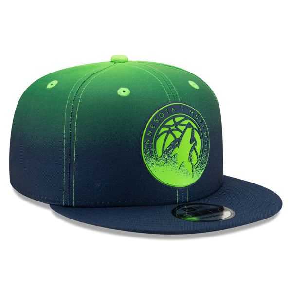 Minnesota Timberwolves New Era NBA 2021 Back Half 9FIFTY Snapback Hat - Green/Navy
