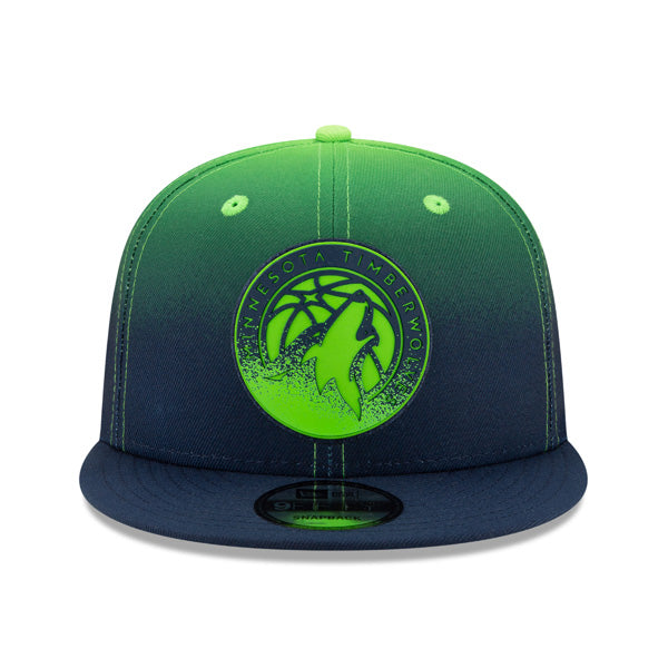 Minnesota Timberwolves New Era NBA 2021 Back Half 9FIFTY Snapback Hat - Green/Navy