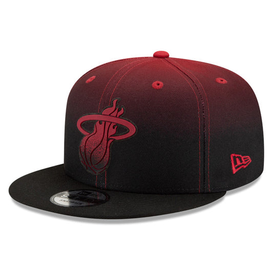Miami Heat New Era NBA 2021 Back Half 9FIFTY Snapback Hat - Red/Black