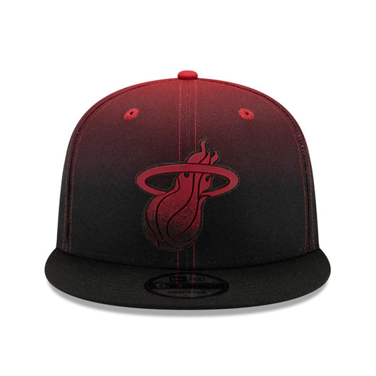 Miami Heat New Era NBA 2021 Back Half 9FIFTY Snapback Hat - Red/Black