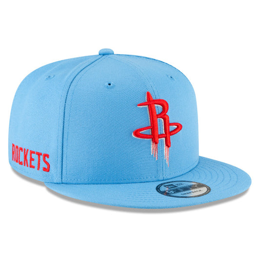 Houston Rockets New Era 2021 City Edition Alternate 9FIFTY Snapback Hat -Sky/Red