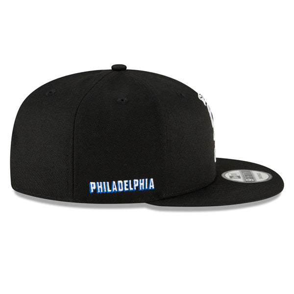 Philadelphia 76ers New Era 2021 City Edition Alternate 9FIFTY Snapback Hat - Black/White