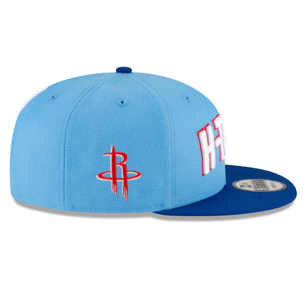 Houston Rockets New Era 2021 City Edition Primary 9FIFTY Snapback Hat -Sky/Red