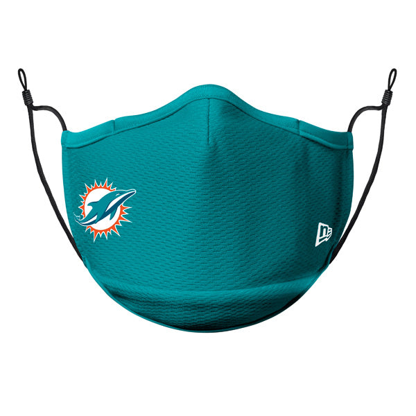 Miami Dolphins New Era Adult NFL On-Field Face Covering Mask - Aqua