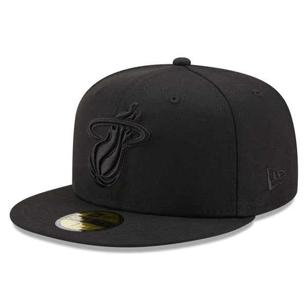 Miami Heat New Era BOB Black on Black Fitted 59Fifty NBA Hat