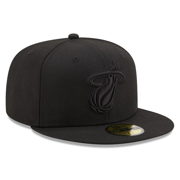 Miami Heat New Era BOB Black on Black Fitted 59Fifty NBA Hat