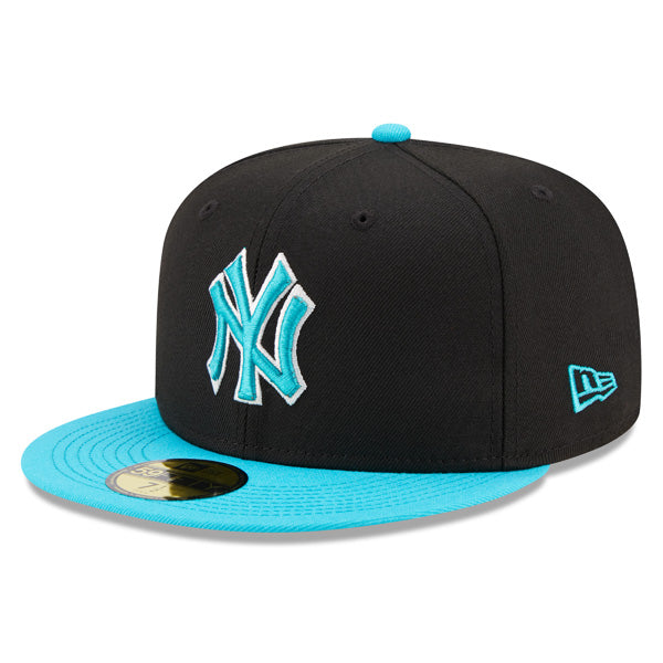 New York Yankees New Era AQUA BLUE HOOK Fitted 59Fifty MLB Hat