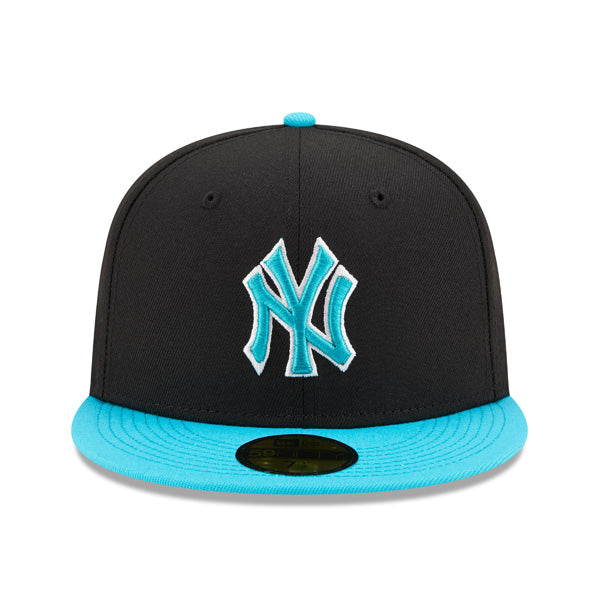 New York Yankees New Era AQUA BLUE HOOK Fitted 59Fifty MLB Hat