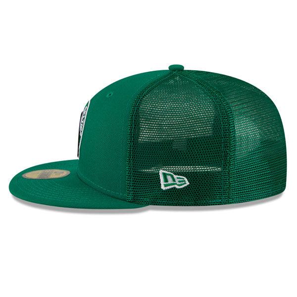 Boston Celtics New Era NBA CLASSIC TRUCKER 59FIFTY Fitted Mesh Hat – Green