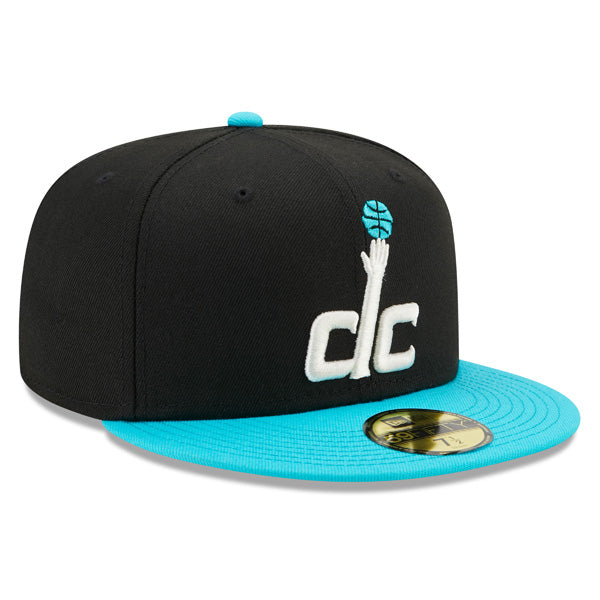 Washington Wizards New Era AQUA BLUE HOOK Fitted 59Fifty NBA Hat
