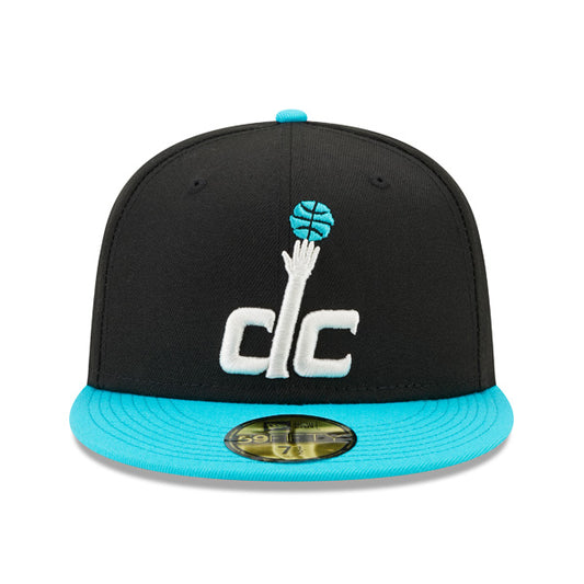 Washington Wizards New Era AQUA BLUE HOOK Fitted 59Fifty NBA Hat