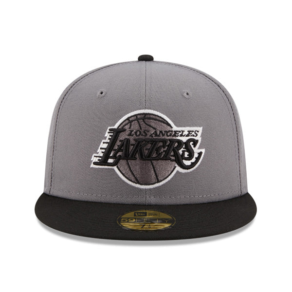 Los Angeles Lakers New Era STORM GRAY Fitted 59Fifty NBA Hat
