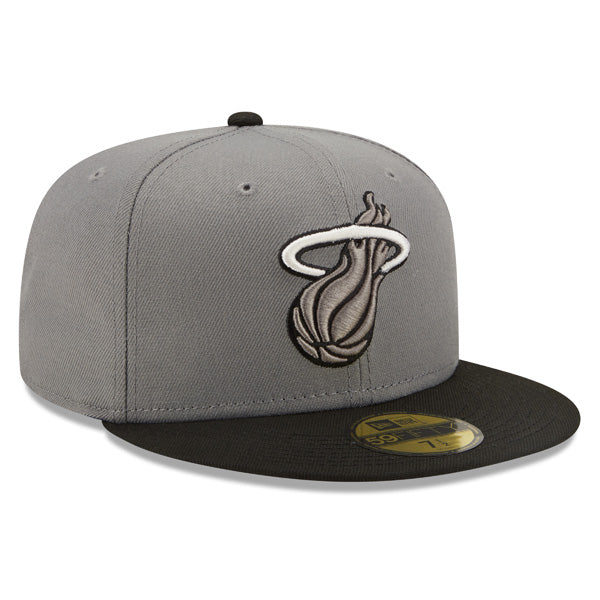 Miami Heat New Era STORM GRAY Fitted 59Fifty NBA Hat