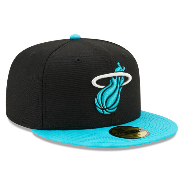 Miami Heat New Era AQUA BLUE HOOK Fitted 59Fifty NBA Hat