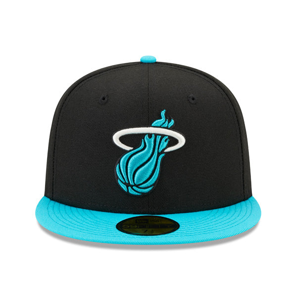 Miami Heat New Era AQUA BLUE HOOK Fitted 59Fifty NBA Hat