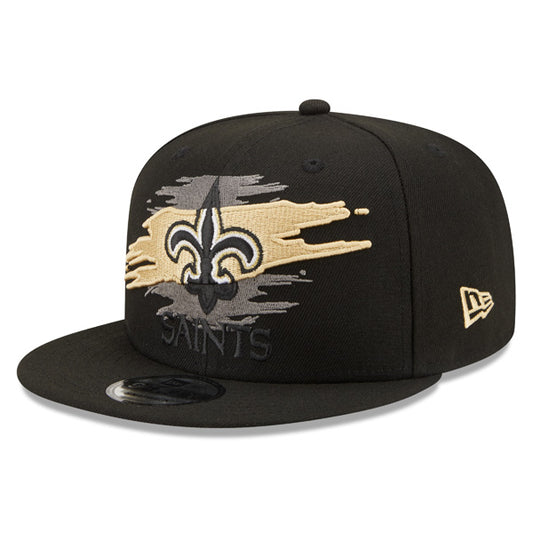New Orleans Saints New Era LOGO TEAR 9Fifty Snapback NFL Hat - Black/Gold