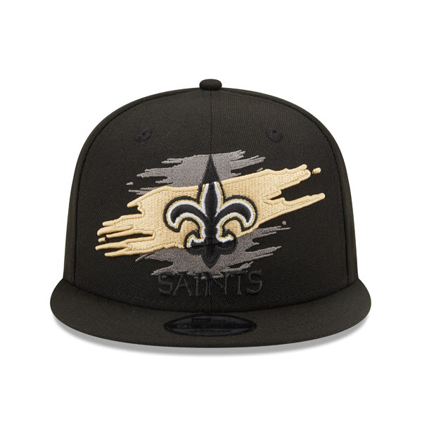 New Orleans Saints New Era LOGO TEAR 9Fifty Snapback NFL Hat - Black/Gold