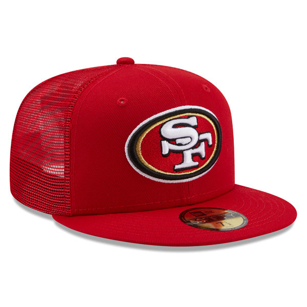 San Francisco 49ers New Era NFL CLASSIC TRUCKER 59FIFTY Fitted Mesh Hat – Scarlet